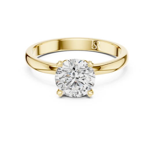 Yellow gold diamond solitaire ring front view
Yellow gold round diamond ring center view
Yellow gold solitaire diamond ring close view
Yellow gold diamond ring prong setting
Yellow gold round diamond solitaire front
Yellow gold diamond ring simple band
Yellow gold solitaire ring classic look
Yellow gold diamond ring clean finish
Yellow gold round diamond ring detail
Yellow gold solitaire diamond ring view