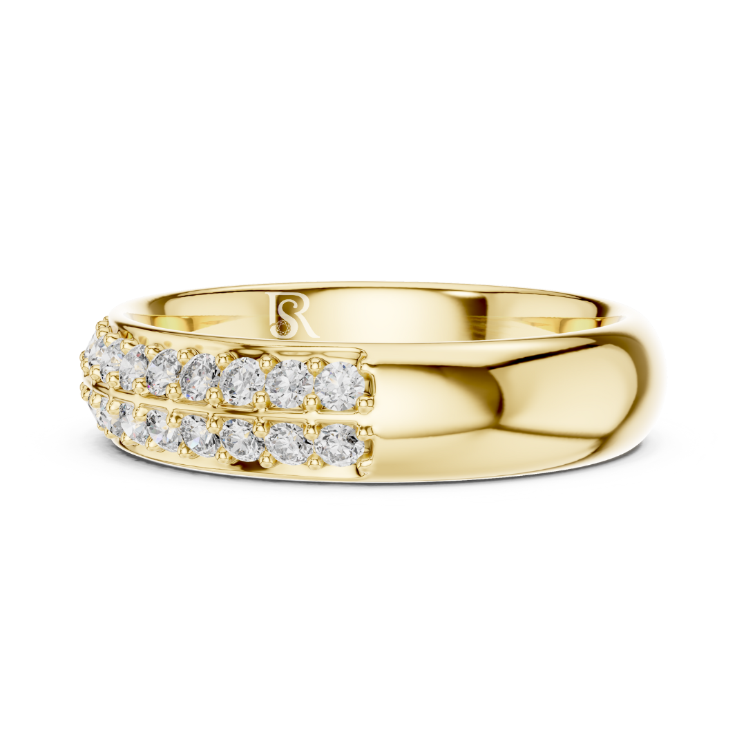 Yellow gold double row diamond pave ring
Wide gold band with round diamonds
Modern yellow gold diamond ring
Double line diamond band in gold
Elegant pave diamond gold band
Minimal yellow gold diamond ring
Lab diamond pave ring for women
Thick gold diamond statement ring
Fine diamond pave band in gold
Contemporary yellow gold diamond band