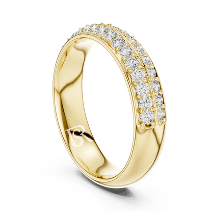 Yellow gold double row diamond ring band
Curved diamond band ring in gold
Modern yellow gold diamond band ring
Double line diamond ring in yellow gold
Elegant yellow gold diamond ring band
Minimal gold diamond band for women
Lab diamond band ring in yellow gold
Fine double row diamond gold band
Contemporary yellow gold diamond ring
Round diamond band ring for women