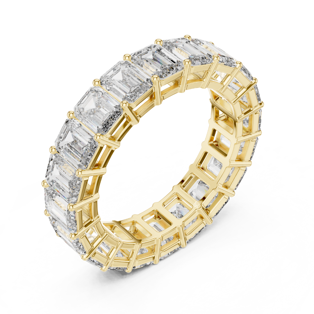 Yellow gold emerald cut diamond eternity ring angle view
Angled view of emerald diamond eternity band in gold
Yellow gold eternity ring with emerald cut diamonds
Luxury emerald cut diamond band ring in yellow gold
Elegant yellow gold full eternity diamond ring
Statement emerald diamond eternity band side angle
Fine yellow gold ring with emerald cut diamonds
Prong set emerald cut diamond eternity ring
Premium yellow gold eternity band with large diamonds
Modern emerald cut diamond ring perspective view