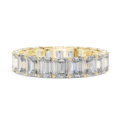 Yellow gold emerald cut diamond eternity ring front view
Front view of emerald diamond eternity band in gold
Yellow gold eternity ring with emerald cut diamonds
Luxury emerald cut diamond band ring in yellow gold
Elegant yellow gold full eternity diamond ring
Statement emerald diamond eternity band front angle
Fine yellow gold ring with emerald cut diamonds
Prong set emerald cut diamond eternity ring
Premium yellow gold eternity band with large diamonds
Modern emerald cut diamond ring front profile
