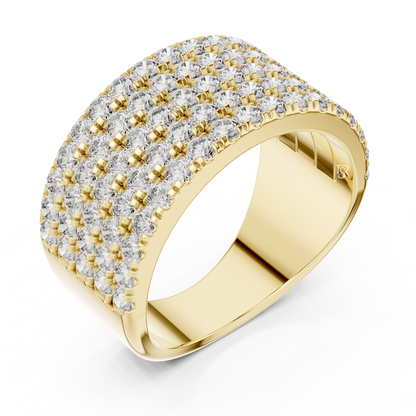 Yellow gold multi row Pave diamond dome statement ring
Wide yellow gold layered diamond fashion band
Yellow gold curved Pave diamond cocktail ring
Multi row round diamond yellow gold dome ring
Yellow gold luxury diamond statement band ring
Yellow gold broad dome ring with round diamonds
Angled yellow gold multi layer diamond ring
Yellow gold bold Pave diamond dome design
Round brilliant diamond yellow gold wide ring
Yellow gold elevated Pave diamond statement ring