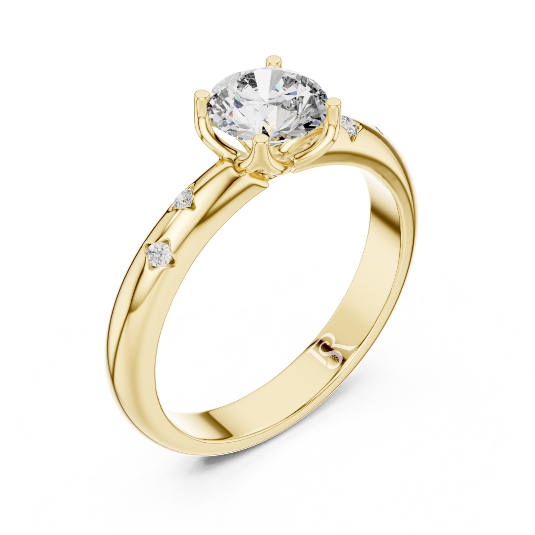 Yellow Gold Round Diamond Accent Solitaire Ring
Cathedral Style Yellow Gold Diamond Ring
Round Diamond Prong Set Gold Ring
Yellow Gold Engagement Ring With Accent Stones
Elegant Yellow Gold Solitaire Diamond Ring
Minimal Yellow Gold Round Diamond Ring
Tapered Yellow Gold Diamond Engagement Ring
Classic Round Diamond Gold Ring
Polished Yellow Gold Accent Diamond Ring
Modern Yellow Gold Solitaire Ring