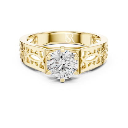 Yellow gold round diamond designer ring
Round diamond yellow gold wide band ring
Yellow gold round diamond solitaire ring
Round diamond yellow gold statement ring
Yellow gold ring with round center diamond
Wide band yellow gold round diamond ring
Round cut diamond yellow gold ring design
Yellow gold round diamond luxury ring
Classic yellow gold round diamond ring
Yellow gold round diamond ring close view