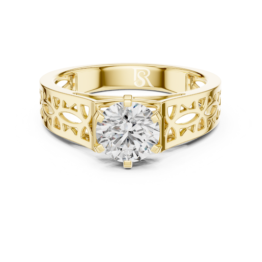 Yellow gold round diamond designer ring
Round diamond yellow gold wide band ring
Yellow gold round diamond solitaire ring
Round diamond yellow gold statement ring
Yellow gold ring with round center diamond
Wide band yellow gold round diamond ring
Round cut diamond yellow gold ring design
Yellow gold round diamond luxury ring
Classic yellow gold round diamond ring
Yellow gold round diamond ring close view