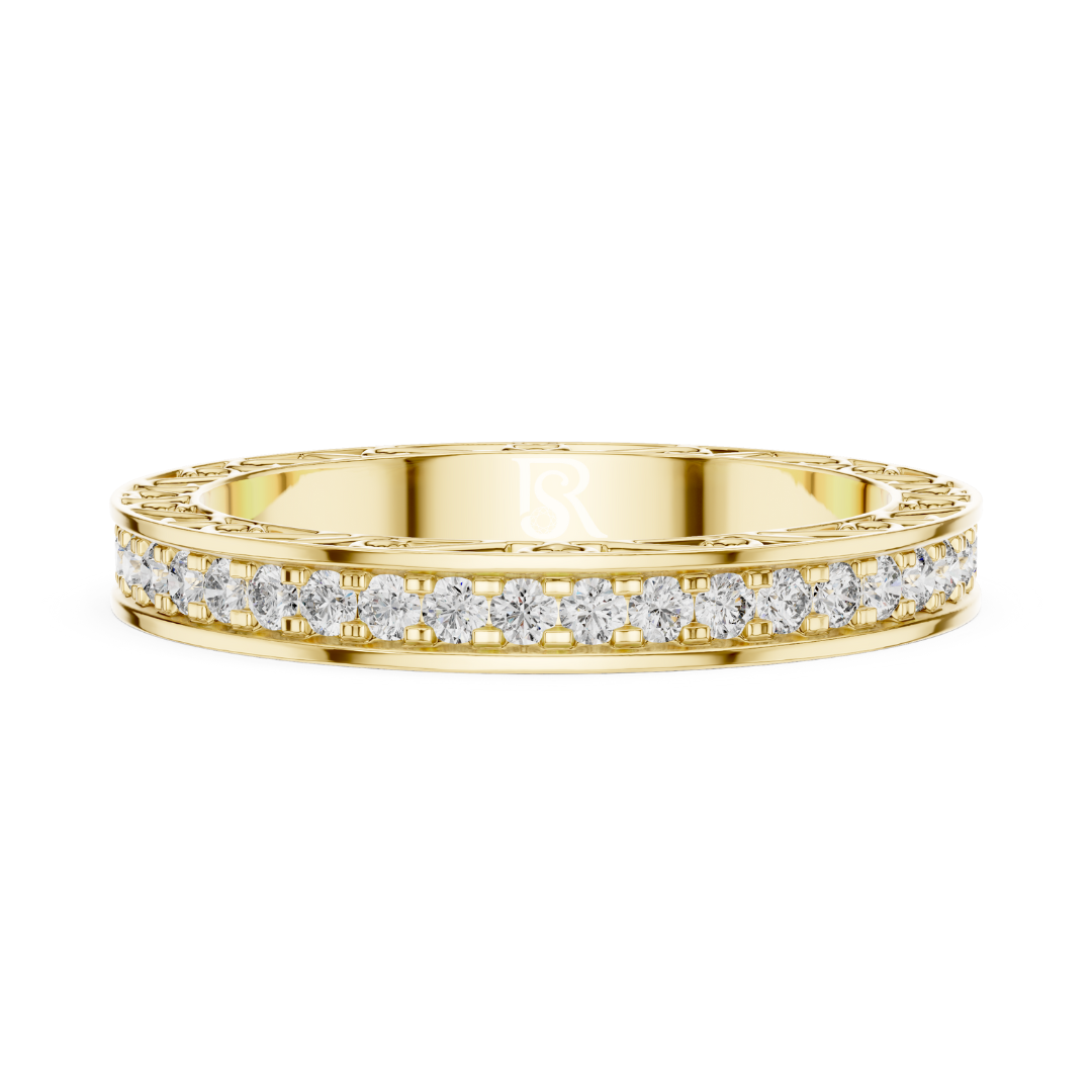 Yellow gold round diamond eternity ring side view
Side profile of yellow gold diamond eternity band
Yellow gold eternity ring with round diamonds
Elegant round diamond band ring in yellow gold
Minimal yellow gold diamond eternity wedding band
Fine yellow gold ring with brilliant diamonds
Luxury round diamond eternity ring for women
Stackable yellow gold diamond band side angle
Delicate yellow gold eternity ring with diamonds
Modern yellow gold diamond wedding band profile