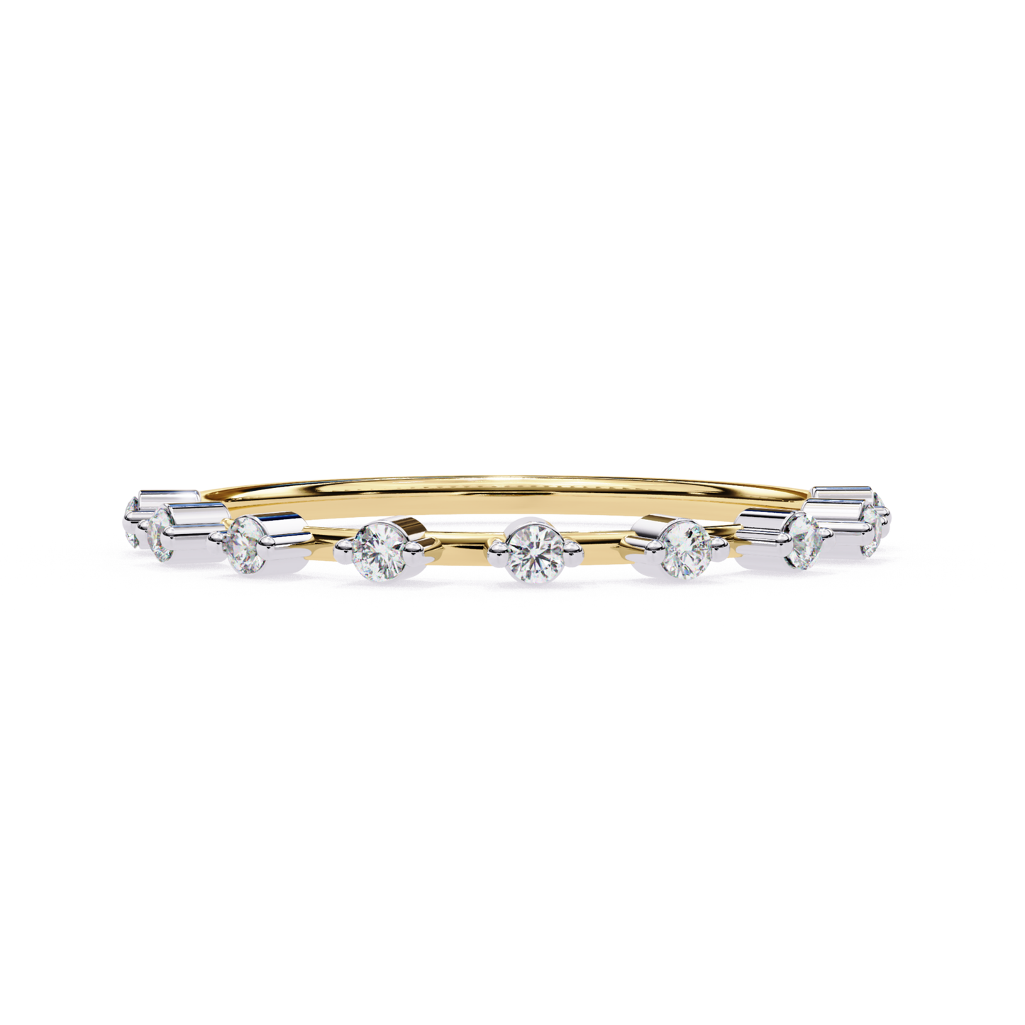 Yellow gold band with round diamonds front
Round diamond line band in yellow gold
Yellow gold round diamond row ring
Front profile yellow gold round diamond band
Yellow gold slim band with round stones
Round diamond set yellow gold band
Yellow gold band featuring round diamonds
Straight view yellow gold round diamond ring
Yellow gold round diamond strip band
Yellow gold ring with round diamond line