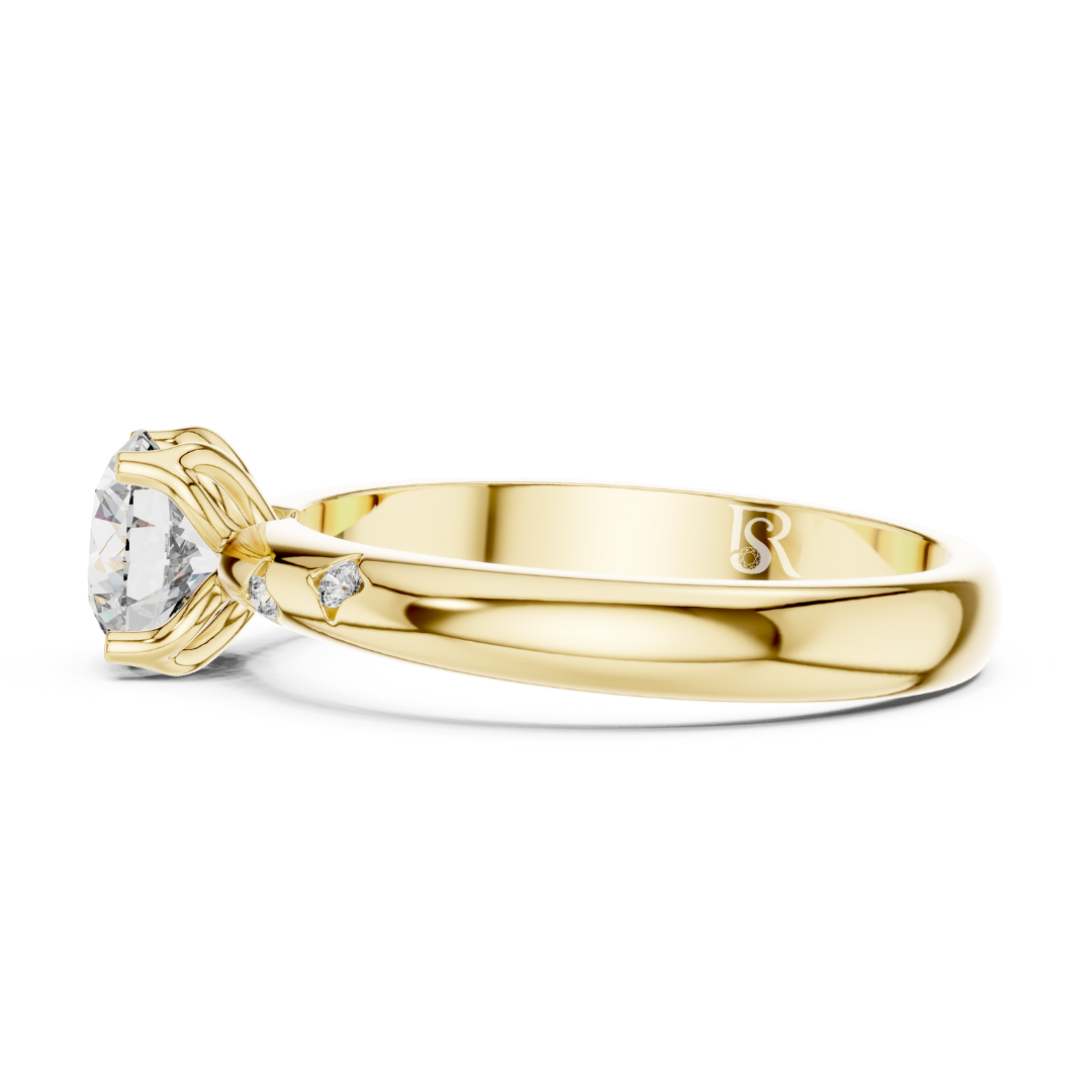 Yellow Gold Side View Diamond Ring
Round Diamond Yellow Gold Promise Ring
Yellow Gold Minimal Diamond Ring
Sleek Yellow Gold Solitaire Ring
Gold Ring With Round Center Diamond
Fine Yellow Gold Diamond Band
Modern Yellow Gold Engagement Ring
Delicate Gold Ring With Accent Stones
Polished Yellow Gold Round Ring
Elegant Yellow Gold Diamond Side Profile
