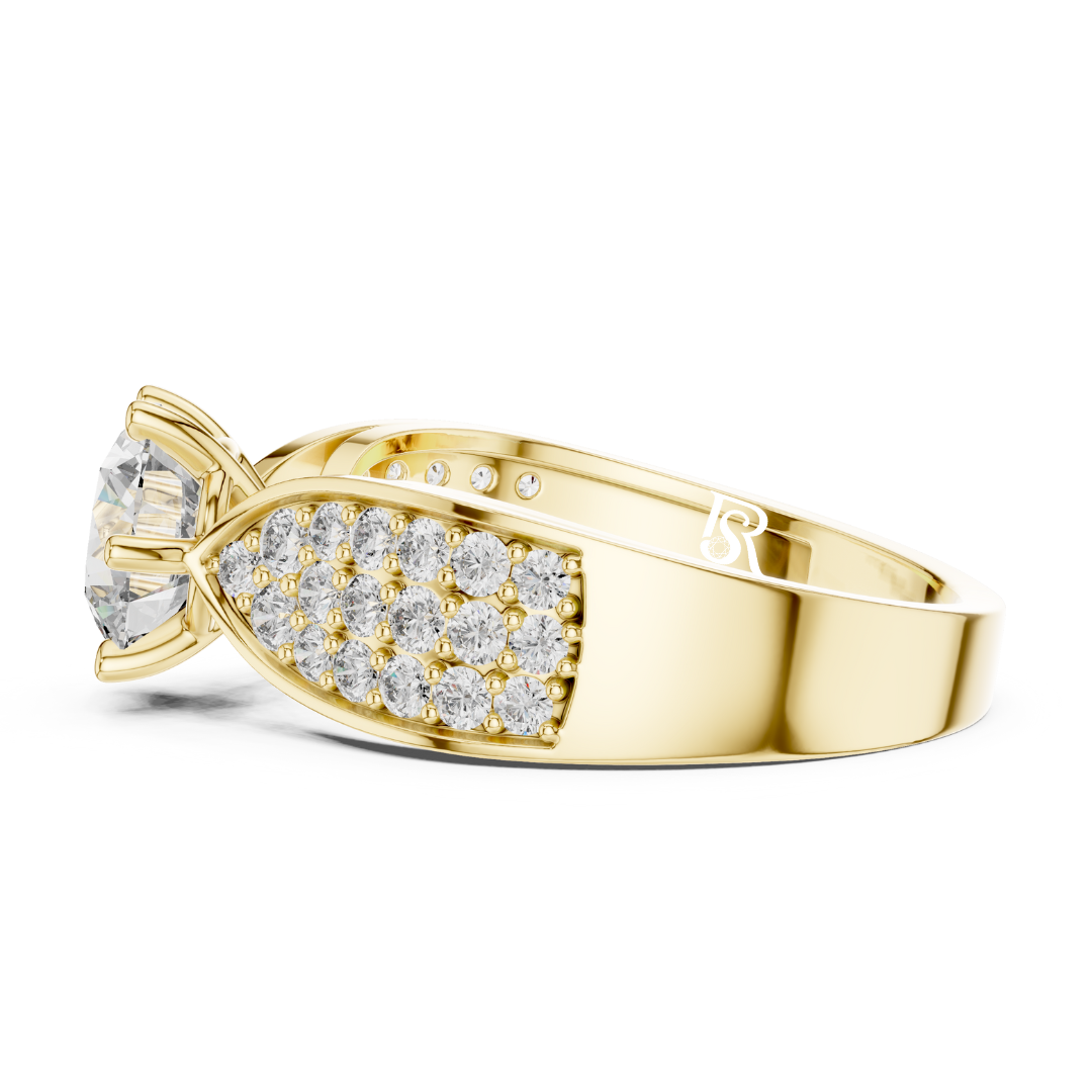 Yellow gold round diamond ring side profile
Round cut diamond yellow gold side angle
Yellow gold diamond ring side band view
Round diamond yellow gold profile view
Yellow gold round diamond ring side detail
Round cut diamond yellow gold band side
Yellow gold diamond ring side angle view
Round diamond yellow gold ring side shot
Yellow gold round cut diamond side design
Round diamond yellow gold ring profile