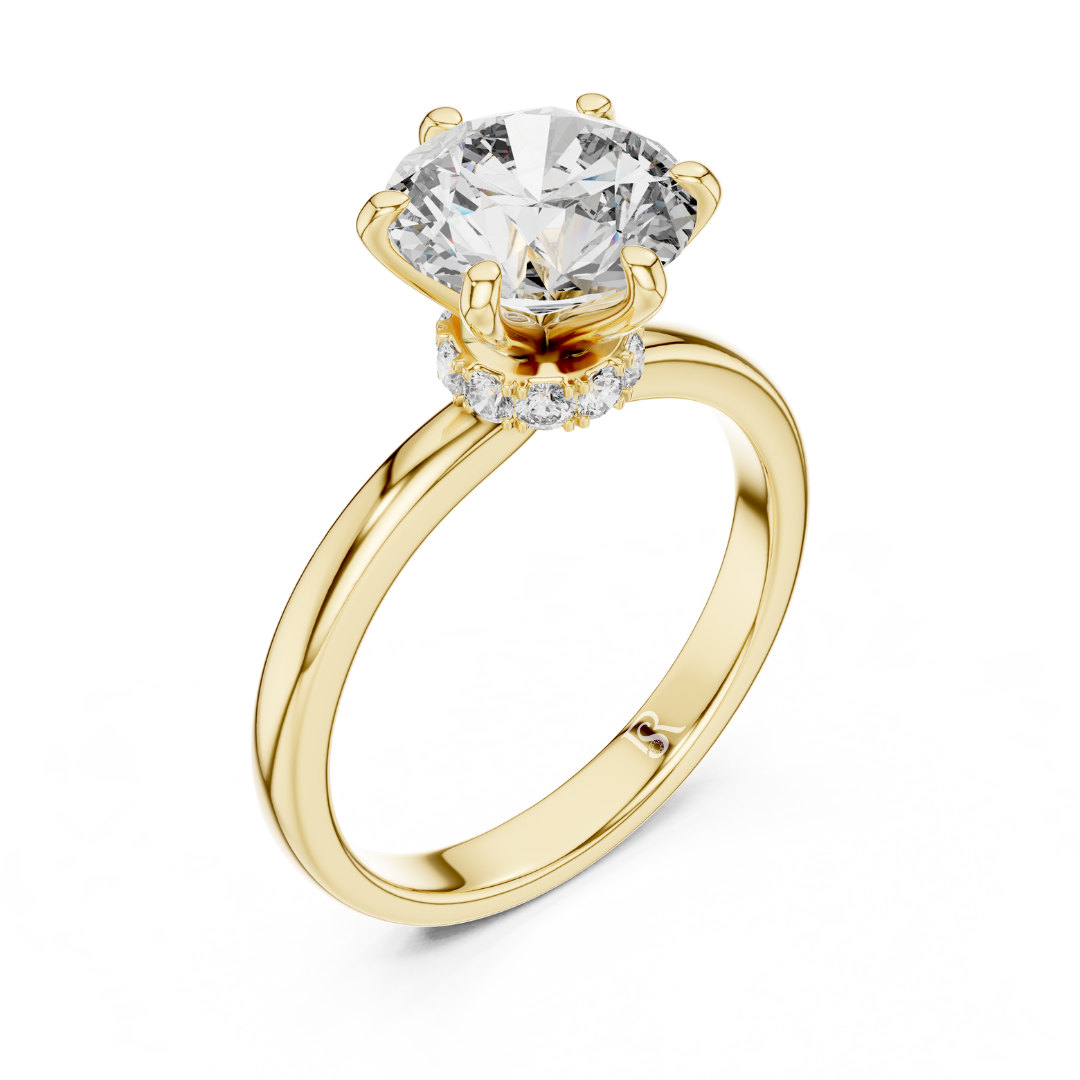 Yellow gold round solitaire ring
Round diamond yellow gold ring
Yellow gold solitaire ring side
Crown view round diamond ring
Yellow gold diamond solitaire
Round cut diamond ring yellow
Yellow gold solitaire ring angle
Diamond crown setting ring view
Yellow gold round diamond ring
Solitaire ring yellow gold view