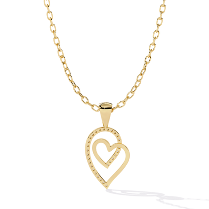 yellow gold diamond pendant back view
