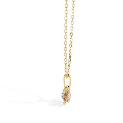 back side view diamond crown pendant