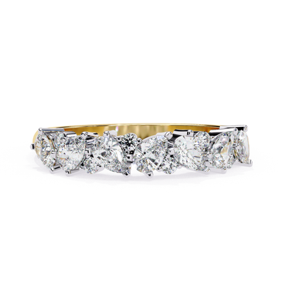 Gold and diamond band rung yellow gold 