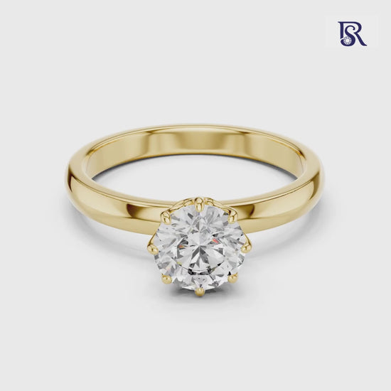Round diamond solitaire ring front angle
Clean round diamond ring on white base
Simple solitaire ring with round diamond
Round diamond ring smooth band style
Solitaire ring minimal look view
Round diamond ring polished finish
Classic solitaire ring close angle
Round diamond ring elegant design
Single round diamond band ring
Round solitaire ring studio lighting