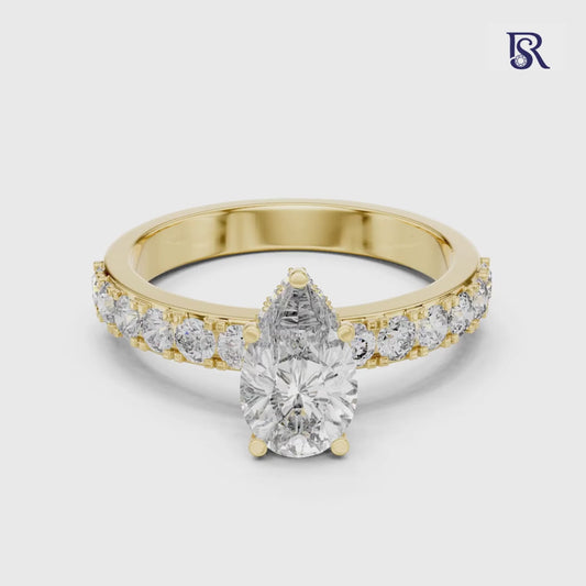 Pear cut diamond ring video
Pear diamond ring with side diamonds video
Pear center diamond half eternity ring video
Pear cut diamond ring close up video
Pear diamond ring accent stones video
Pear cut diamond ring band detail video
Pear diamond ring studio video
Classic pear diamond ring video
Pear cut diamond ring showcase video
Diamond ring product video