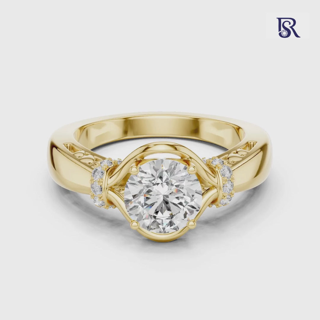 Round cut diamond ring video
Round diamond ring with side diamonds video
Round center diamond bypass ring video
Bypass style round diamond ring video
Round diamond ring close up video
Round diamond ring accent stones video
Designer round diamond bypass ring video
Round diamond ring detailed setting video
Round diamond ring studio video
Diamond ring product video