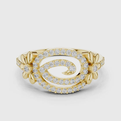 Floral Swirl Diamond Rings | Elegant Luxury Jewelry Style