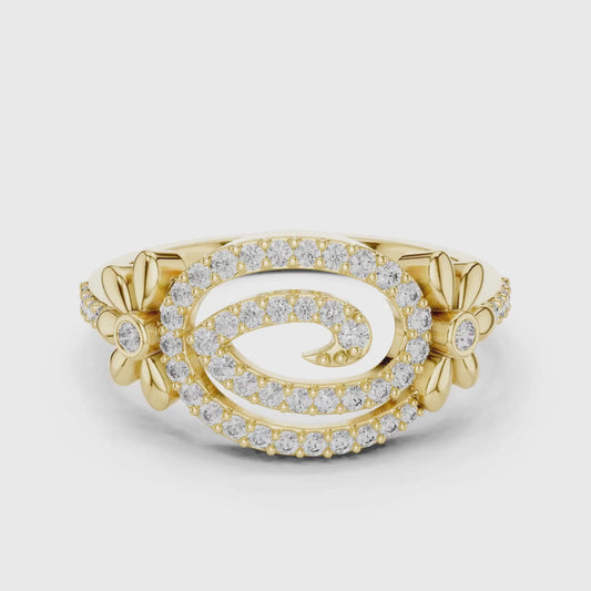 Floral Swirl Diamond Rings | Elegant Luxury Jewelry Style
