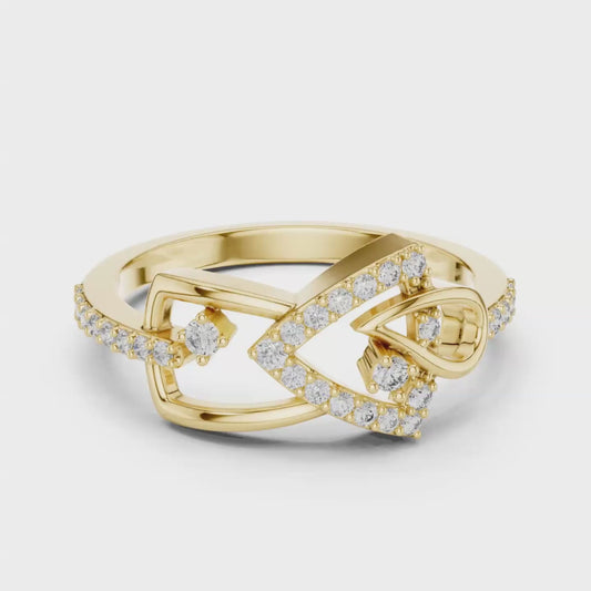 Princess Cut Open Wrap Diamond Ring | Modern Luxury Style