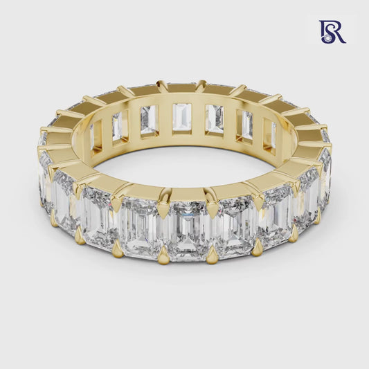 Emerald Cut Diamond Eternity Band