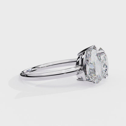 Eternal Duo Diamond Ring in White Gold
