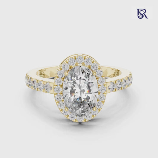 Oval center diamond ring with halo design
Oval diamond ring front view
Oval diamond ring close view
Oval diamond ring with side stone detail
Oval halo diamond ring product view
Oval diamond ring on plain background
Oval halo diamond ring top angle
Oval diamond ring fine detail view
Oval diamond ring studio style view
Oval halo diamond ring elegant look