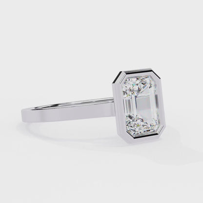 Paragon Emerald-Cut Diamond Ring in White Gold