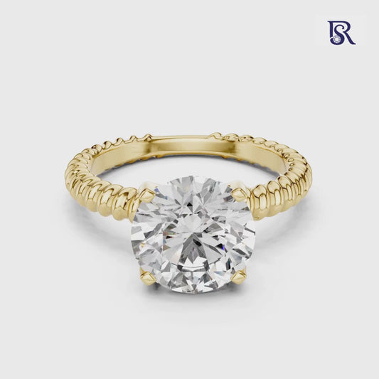 Round center diamond ring front view
Round diamond ring rope style band detail
Round cut diamond ring close view
Round diamond ring textured band look
Round center diamond ring plain background
Round diamond ring fine band detail
Round diamond ring studio style view
Round diamond ring top angle look
Round center diamond ring classic style
Round diamond ring unique jewellery design