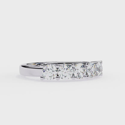 Opulent Aura Diamond Band in White Gold