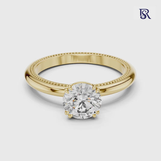 Round center diamond ring front view
Round diamond ring fine edge band detail
Round cut diamond ring close view
Round diamond ring clean product look
Round center diamond ring plain background
Round diamond ring delicate band detail
Round diamond ring studio style view
Round diamond ring top angle look
Round center diamond ring classic style
Round diamond ring minimal jewellery design