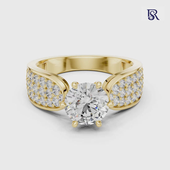 Round cut diamond ring video
Round diamond ring with pave sides video
Pave diamond band ring video
Round center diamond ring video
Round diamond ring close up video
Pave side diamond ring video
Round diamond ring wide band video
Designer round diamond ring video
Round diamond ring studio video
Diamond ring product video