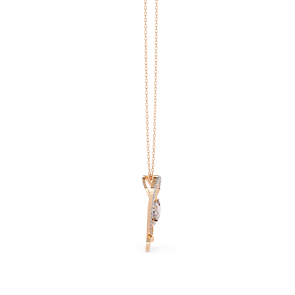 Rose gold necklace with a unique pendant