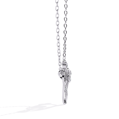 Silver necklace with a unique pendant 