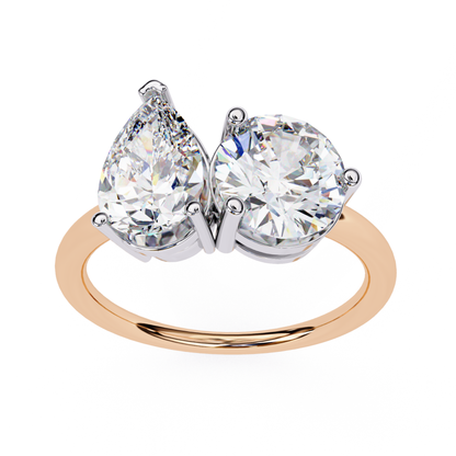Two diamond ring
Pear and round diamond ring
Diamond ring with two stones
Elegant two diamond ring
Ring with pear and round diamonds
Classic two diamond ring
Two diamond ring in gold
Stunning two stone diamond ring
Diamond ring with two stones
Beautiful two diamond ring
